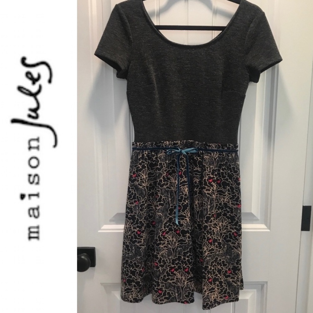 Maison Jules pink bird dress. Size‎ Small.